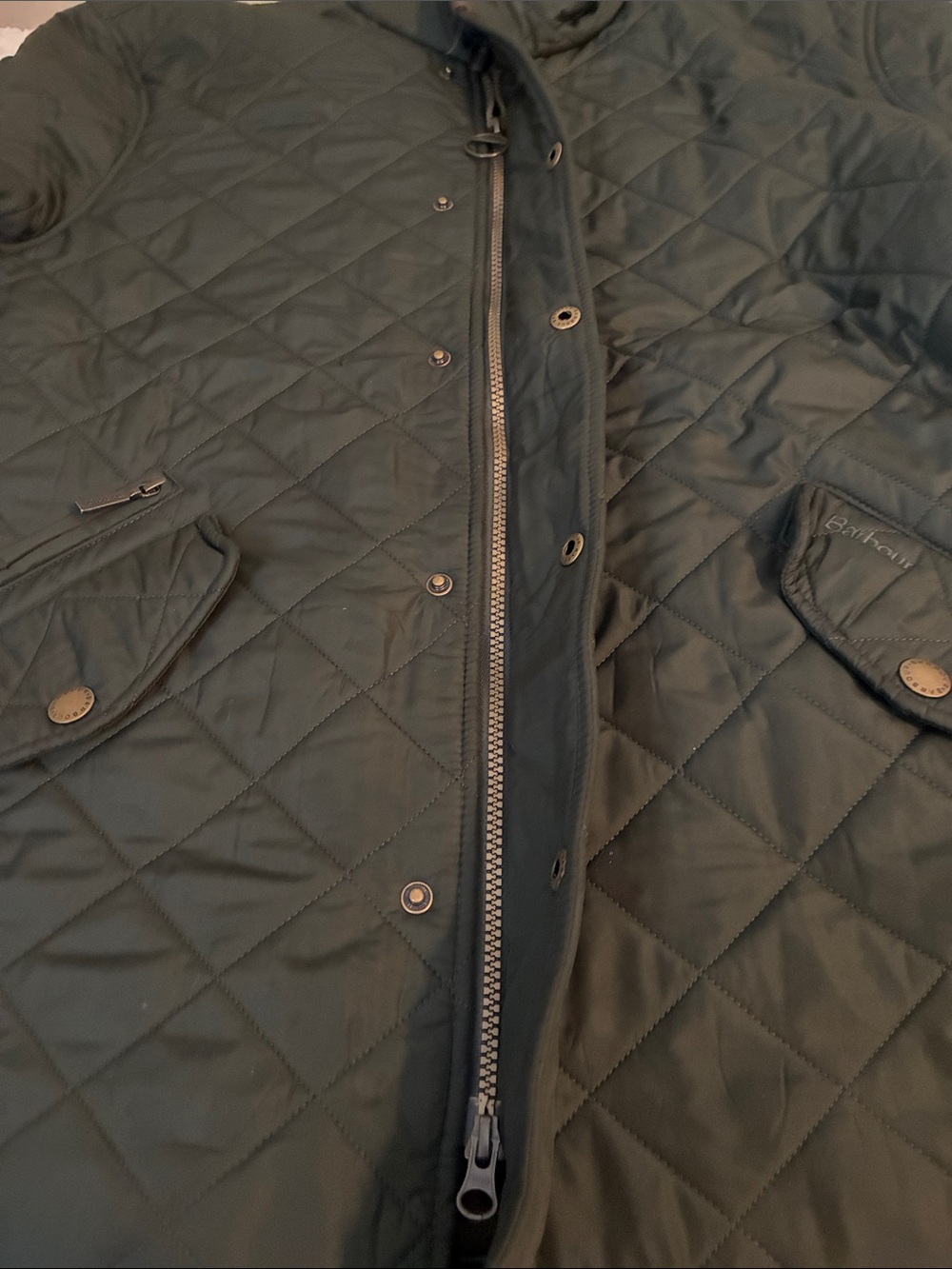 Barbour Dark Green Quilted Lightweight Jacket - Picture 7 of 16